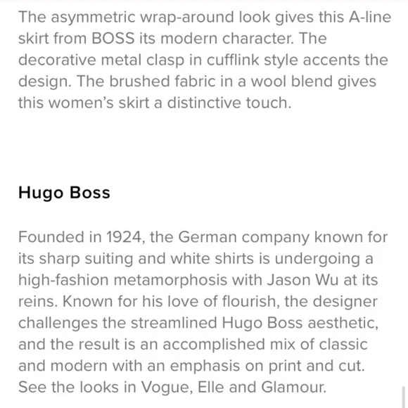 HUGO BOSS Vubali A-Line Skirt BT Red 10 - Picture 7 of 7